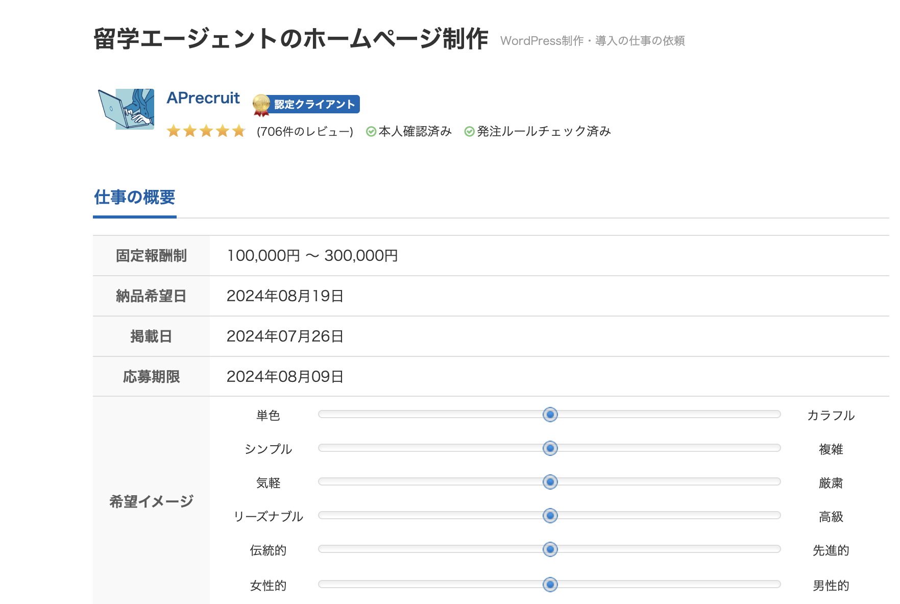 HP制作こみ案件