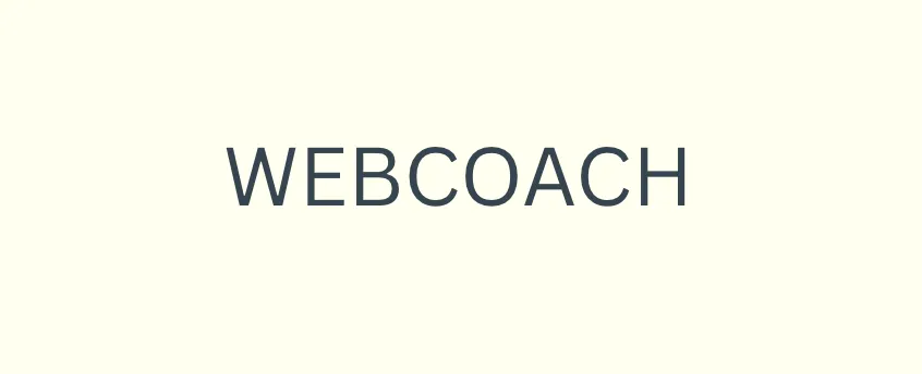 チャコールグレー×アイボリーの「WEBCOACH」の文字