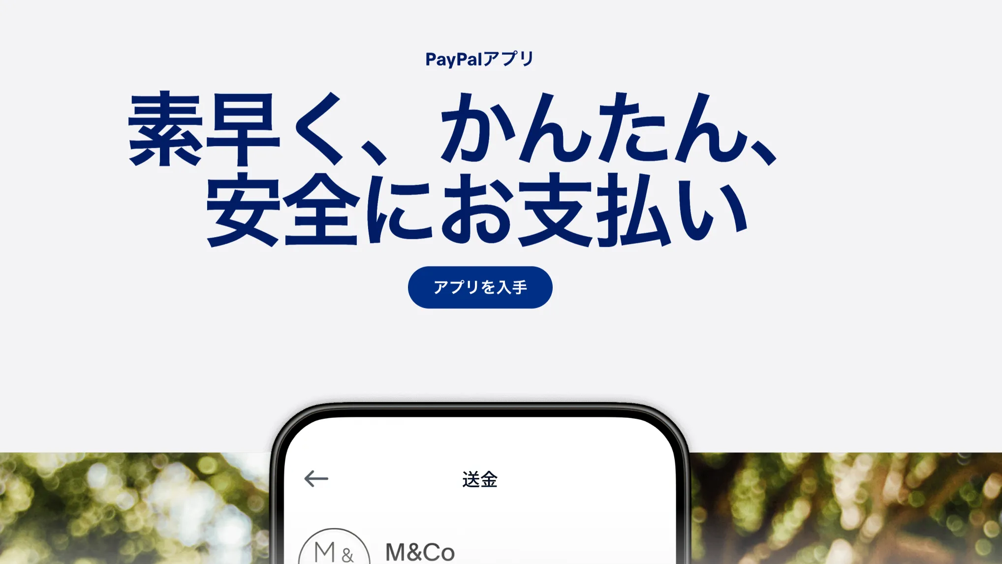 PayPalのサイト