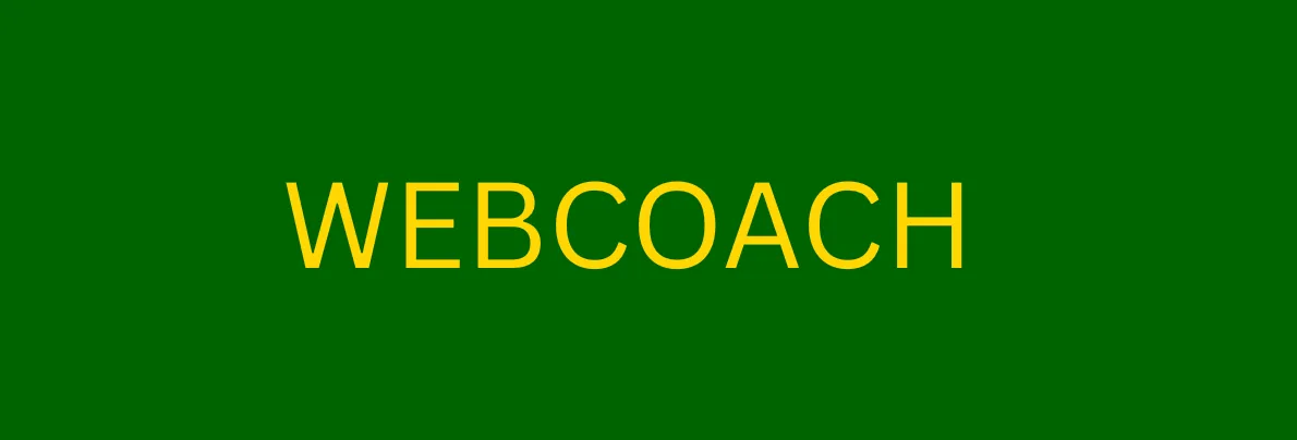 ダークグリーン×ゴールドの「WEBCOACH」の文字