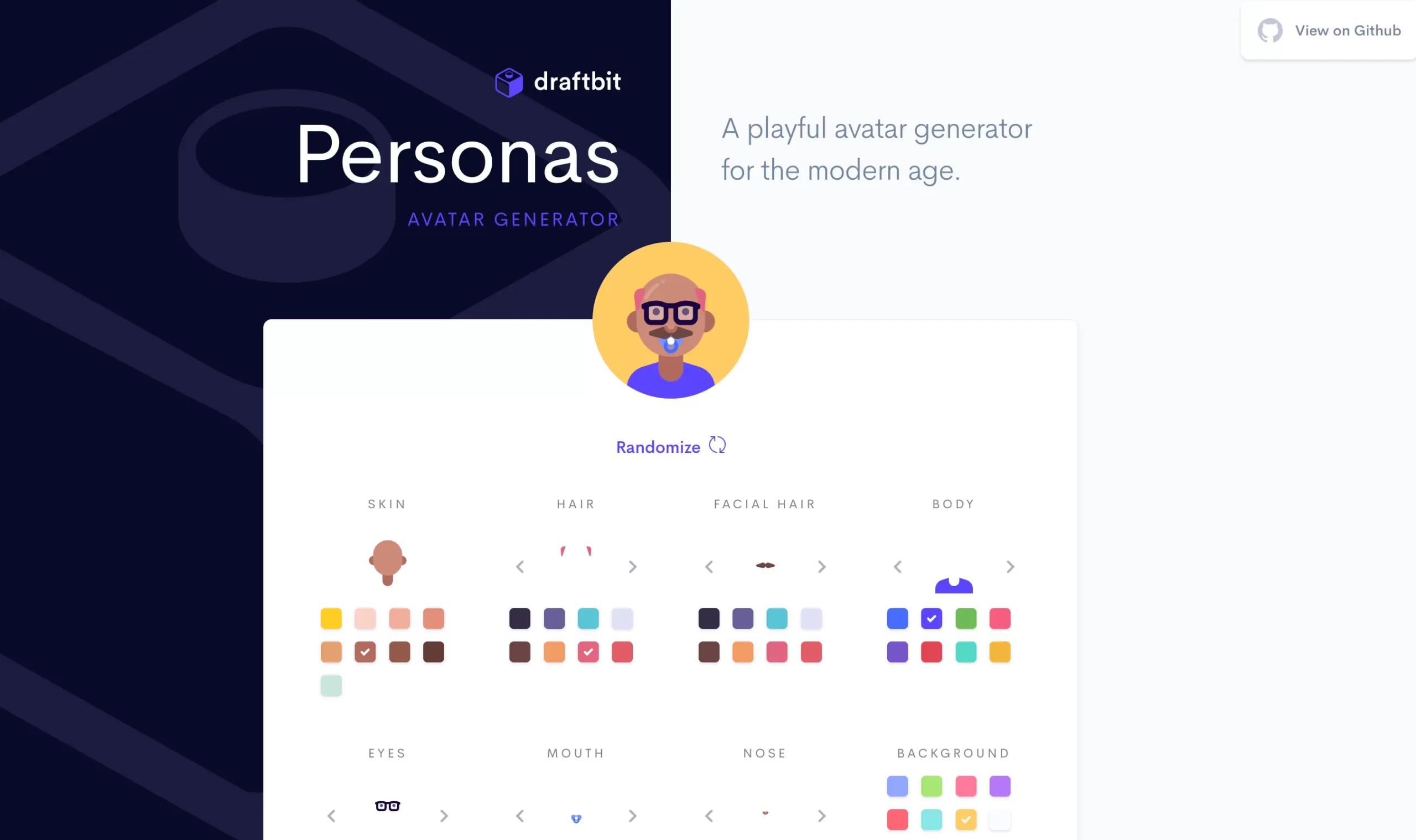 Personas by Draftbit サイト 画像