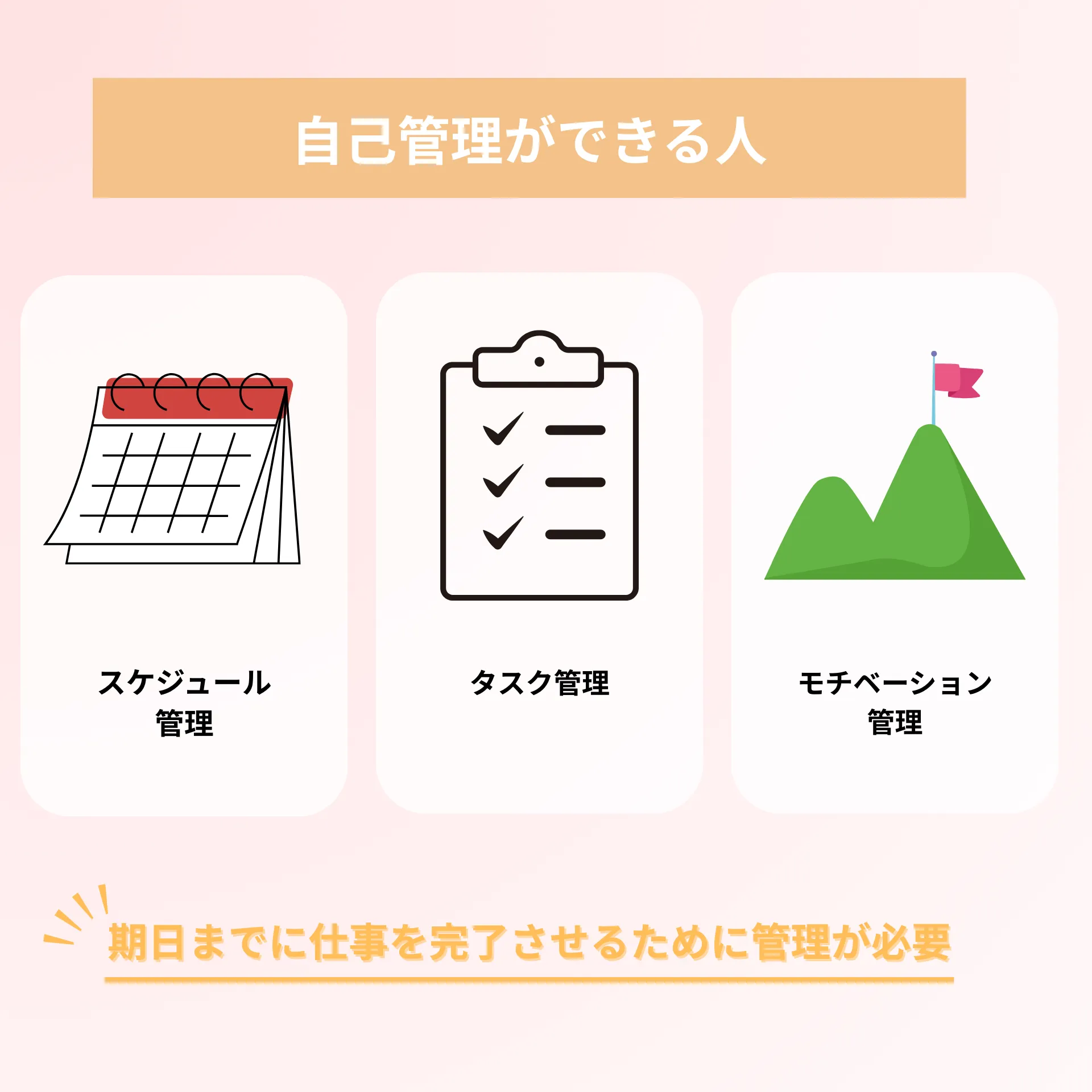 自己管理ができる人